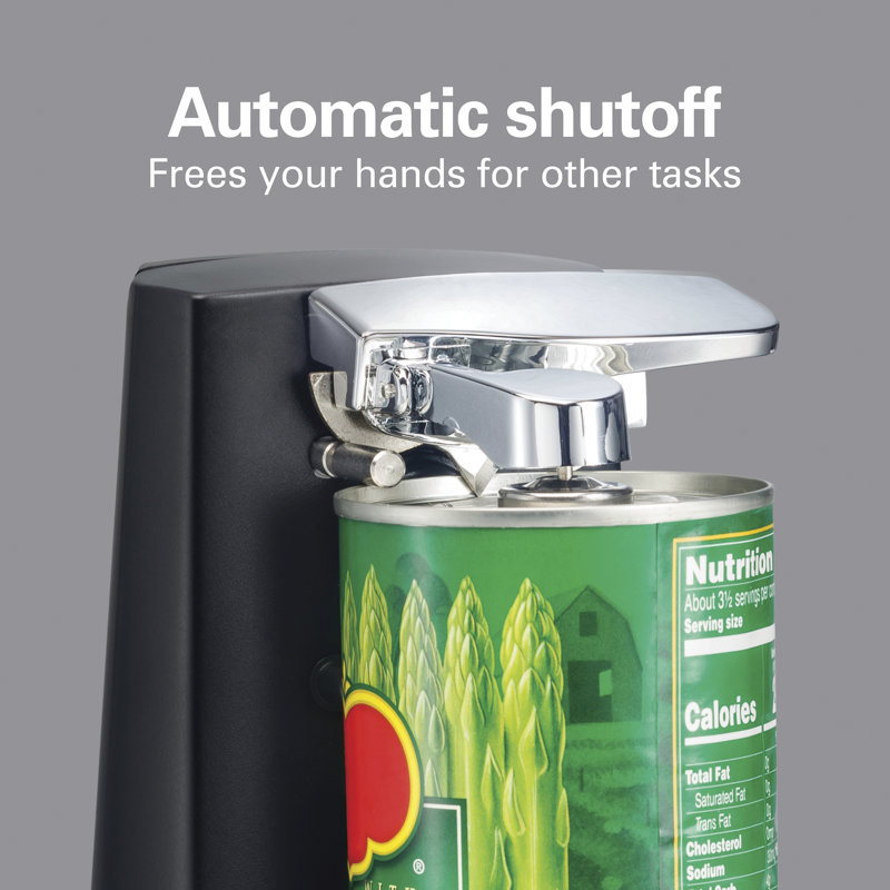 Hamilton Beach Black Extra-Tall Electric Can Opener with Knife Sharpener