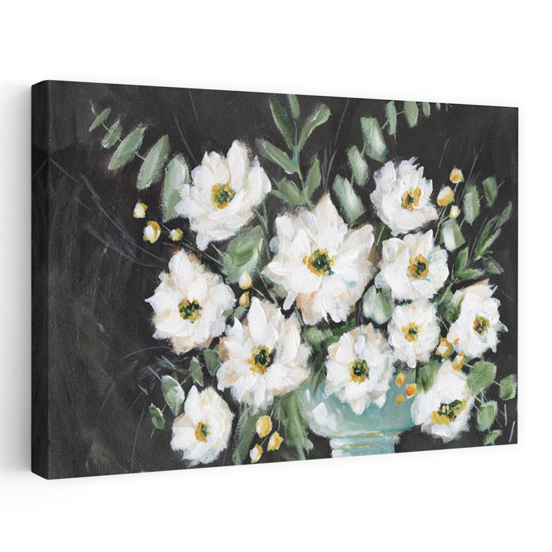 Art contemporain de fleurs printanières fantaisistes, H 36 po x l 24 po
