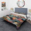 Ensemble de housse de couette en microfibre / polyester rose et bleu-102487454