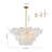 9-Light Layered Handmade Glass Chandelier