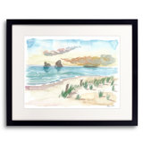 Wharariki Beach Waves New Zealand Dreams Print