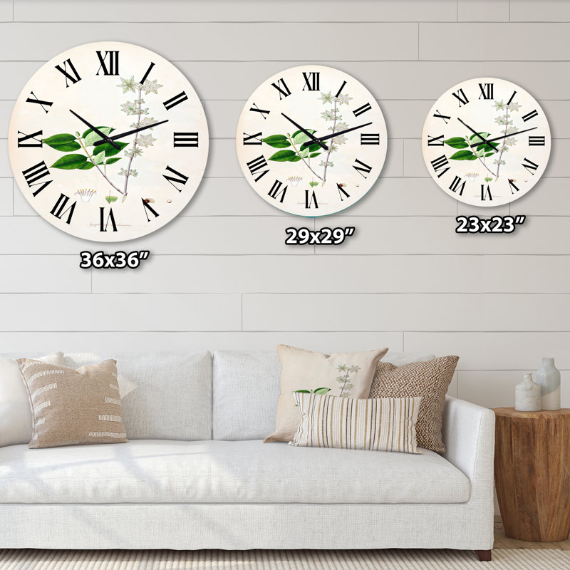 Vintage Botanicals XV - Horloge murale campagnarde, Grand