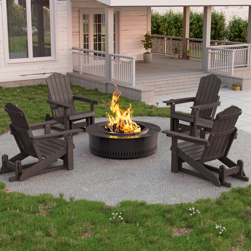 Chaise Adirondack Glider, Café