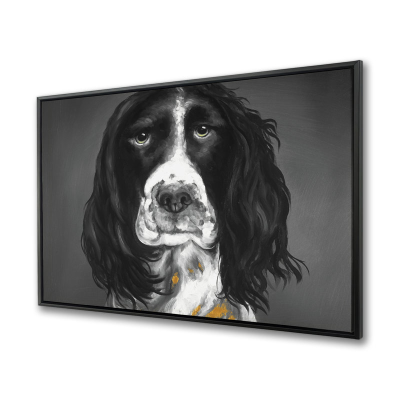 Beautiful English Springer Spaniel - Framed Canvas Decor
