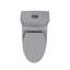 Toilette monobloc 1,1 / 1,60 GPF à double chasse, fixation au sol allongée à hauteur confortable pour économiser l'eau, siège à fermeture douce, 1000 gallons, chasse d'eau à carte, gris clair