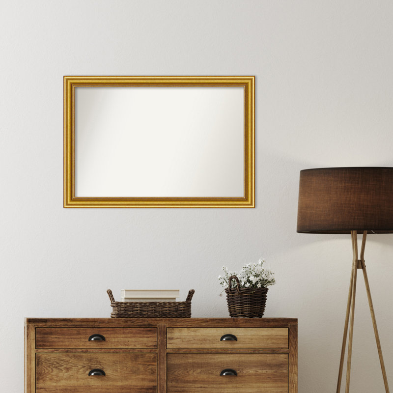 Townhouse Gold Non-Beveled Bathroom Wall Mirror, 24,75 po x 35,75 po