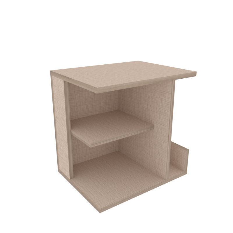 Rolena 45cm W Bedside Table, Cotton Beige