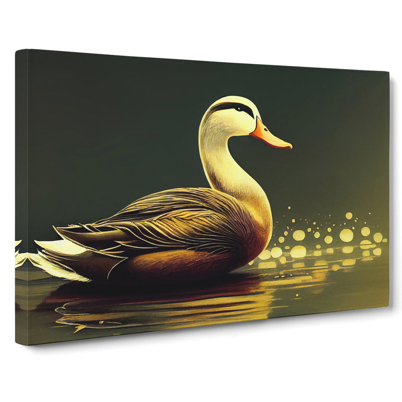 Luminous Duck - Wrapped Canvas, 35cm H x 50cm W x 3cm D