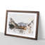 Maroon Bells Mountains in Colorado Watercolour - Picture Frame Graphic Art Print-56739069-56739071