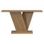 Console avec placage en bois naturel - Superbe style minimaliste, base en V stable, grand plateau de table, installation facile, capacité de 220 lb, brun, profondeur de 59,6 po, largeur de 14,26 po, hauteur classique de 34,36 po-1376624242