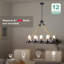 8-Light Faux Wood Kitchen Island Chandelier