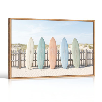 Beach Surfboards Canvas Wall Art Set Of 1