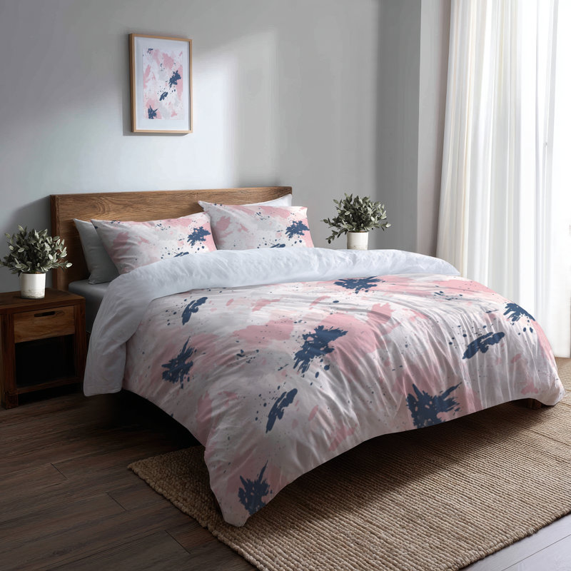 Ensemble d'édredon 6 pièces Teens Abstract - Ensemble de literie et coussin décoratif moderne