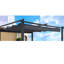 Auvent de remplacement pour pergola de terrasse extérieure de 10 pi x 10 pi - bloquant, hydrofuge, facile à installer, housse grise, résistant au soleil, installation sans effort,