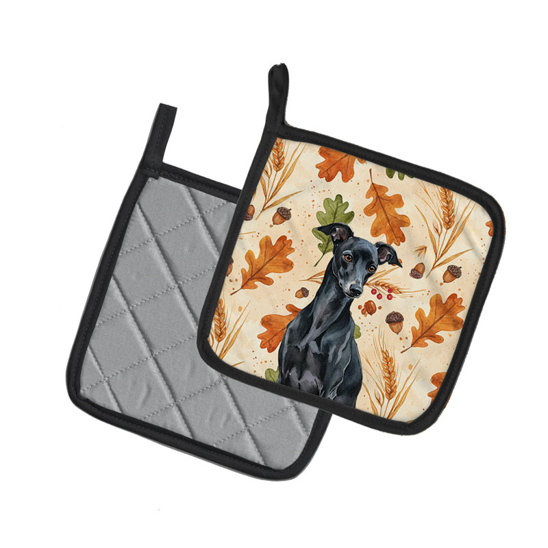 Paire de supports à casseroles noirs et noirs Greyhound Heirloom