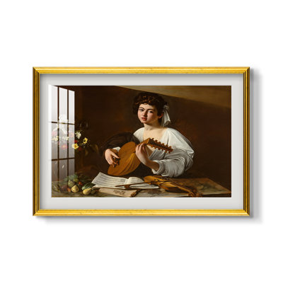 Le Joueur de luth (Version de l'Ermitage), vers 1596 - Caravage - Estampe encadrée sur mesure