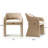 19" Seat Height Upholstered Chenille Dining Armchair-1396930514