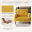 Fauteuil capitonné en velours côtelé de 26,4 po de largeur-516553402