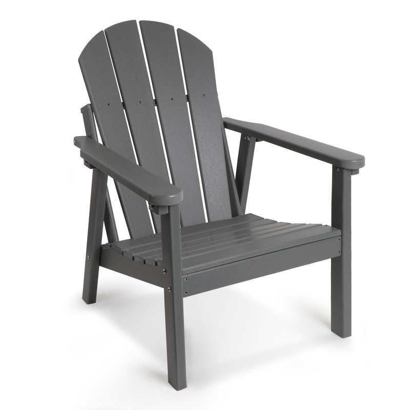 Allissa Outdoor Adirondack Set, Gray