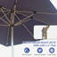 Parasol de marché rectangulaire avec mât central-544868086