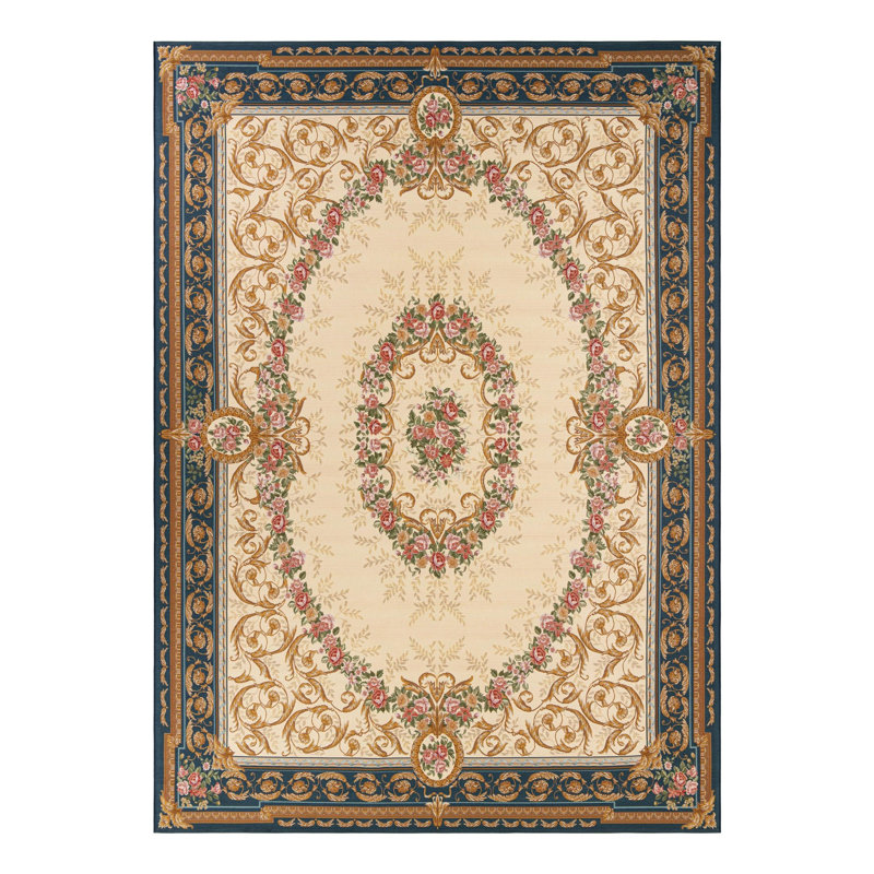 Tapis intérieur / extérieur traditionnel, Rectangle 10 pi x 14 pi 1 po