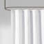 Woven Clipped Solid Shower Curtain-129034496