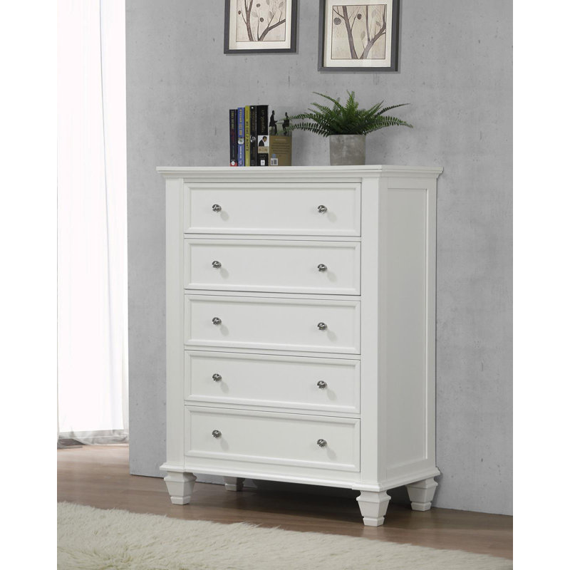 Ambriana 5 - Drawer 35.85'' W Chest, Buttermilk