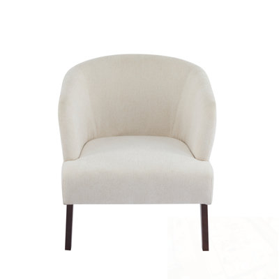 Accent Chair with Round Back and Wooden Legs