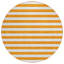 Tapis extérieur rond lavable et antidérapant rond 8 pi orange et blanc
