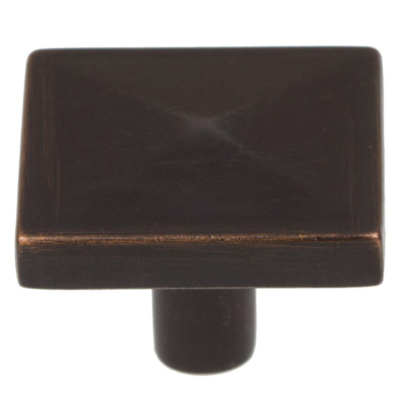 Poignée carrée 1 1/4 po, Bronze huilé