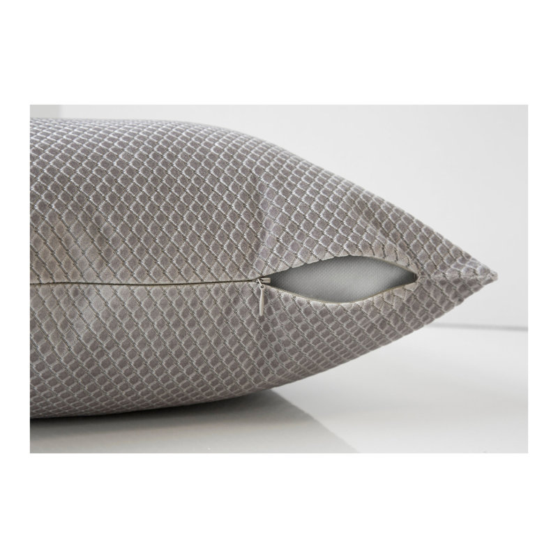 Pillows, 18 X 18 Square, Insert Included, Accent, Sofa, Couch, Bedroom, Polyester, Silver