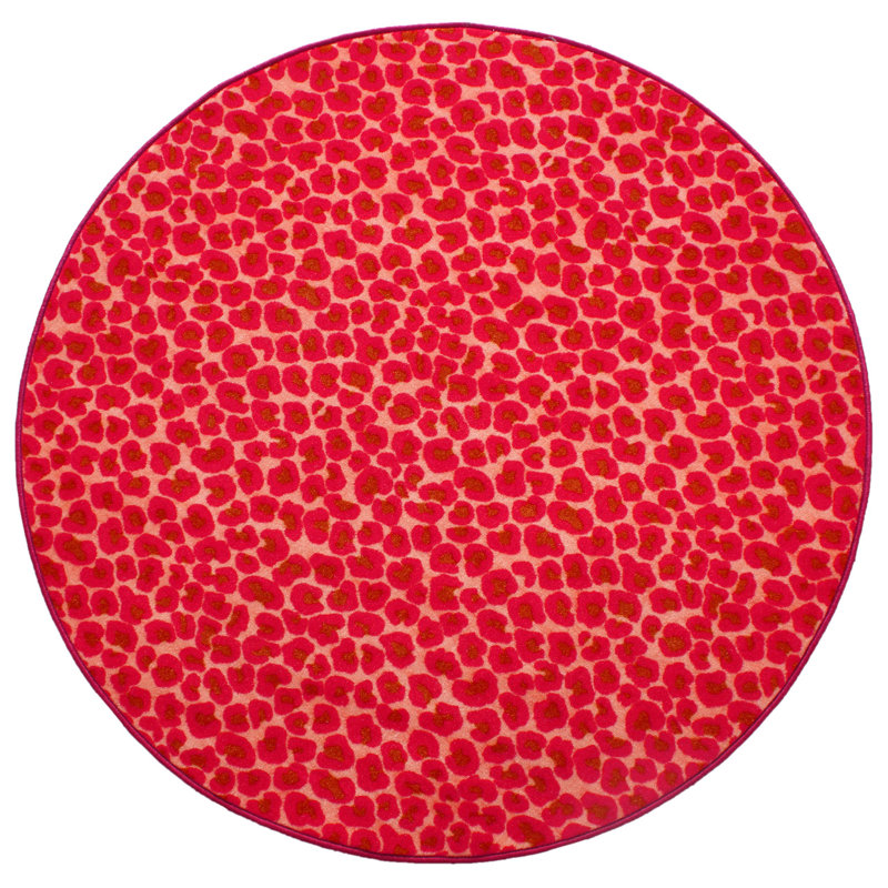 Imprimé animal demi-rond guépard, Rond 6 pi