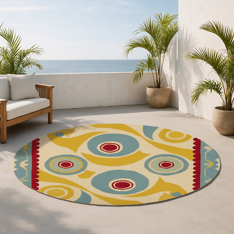 Tapis intérieur et extérieur Snazzy Prime Flex, Rond 5 pi