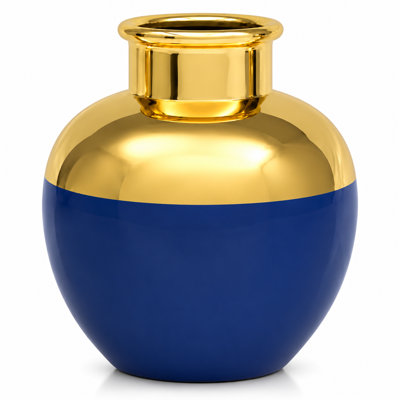 Ceramic Rounded Table Vase with Narrow Opening