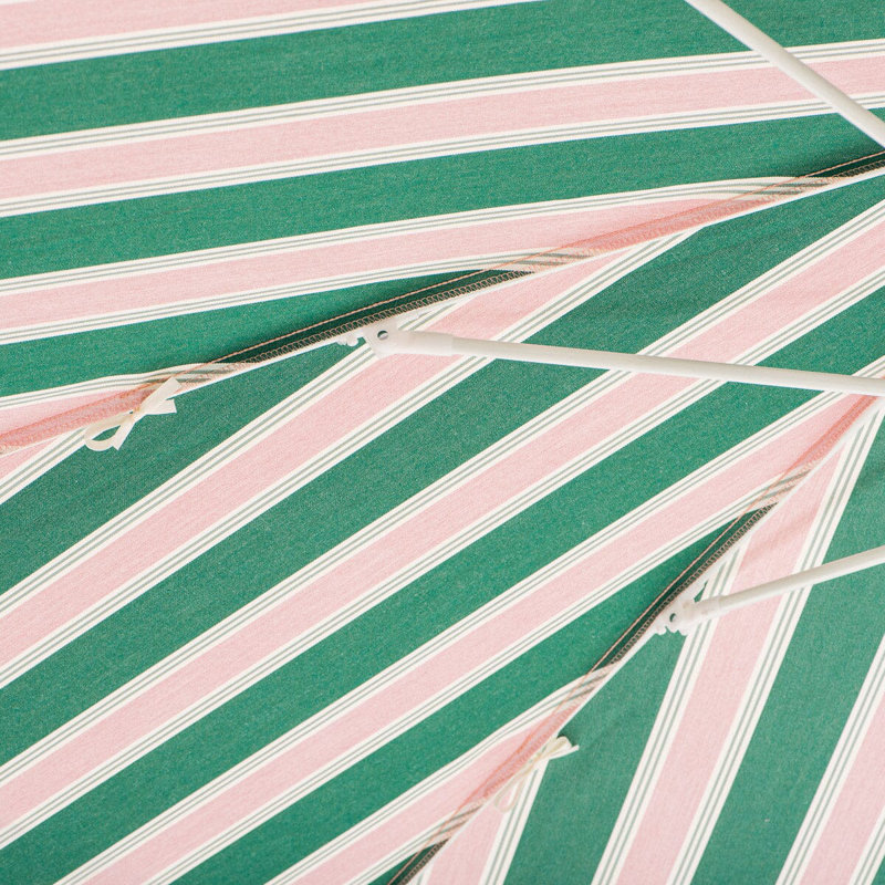 Amalfi Umbrella, Dark Green/ White 