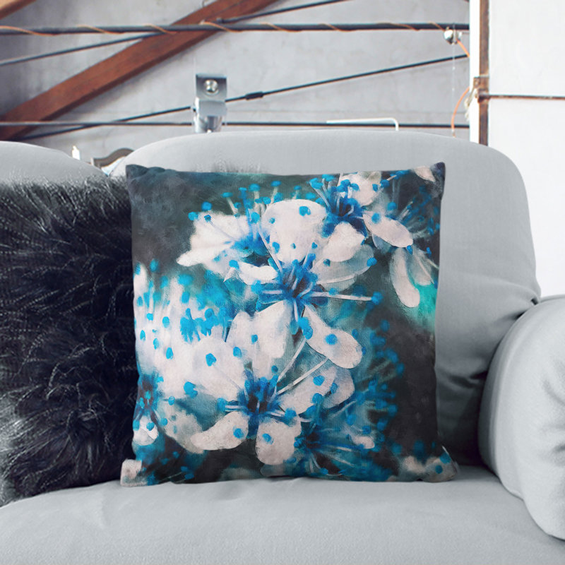 Square Cushion, 40cm H x 40cm W x 15cm D, White