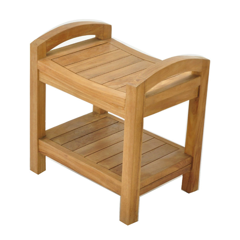 Banc de douche l 18" teck Whitlock