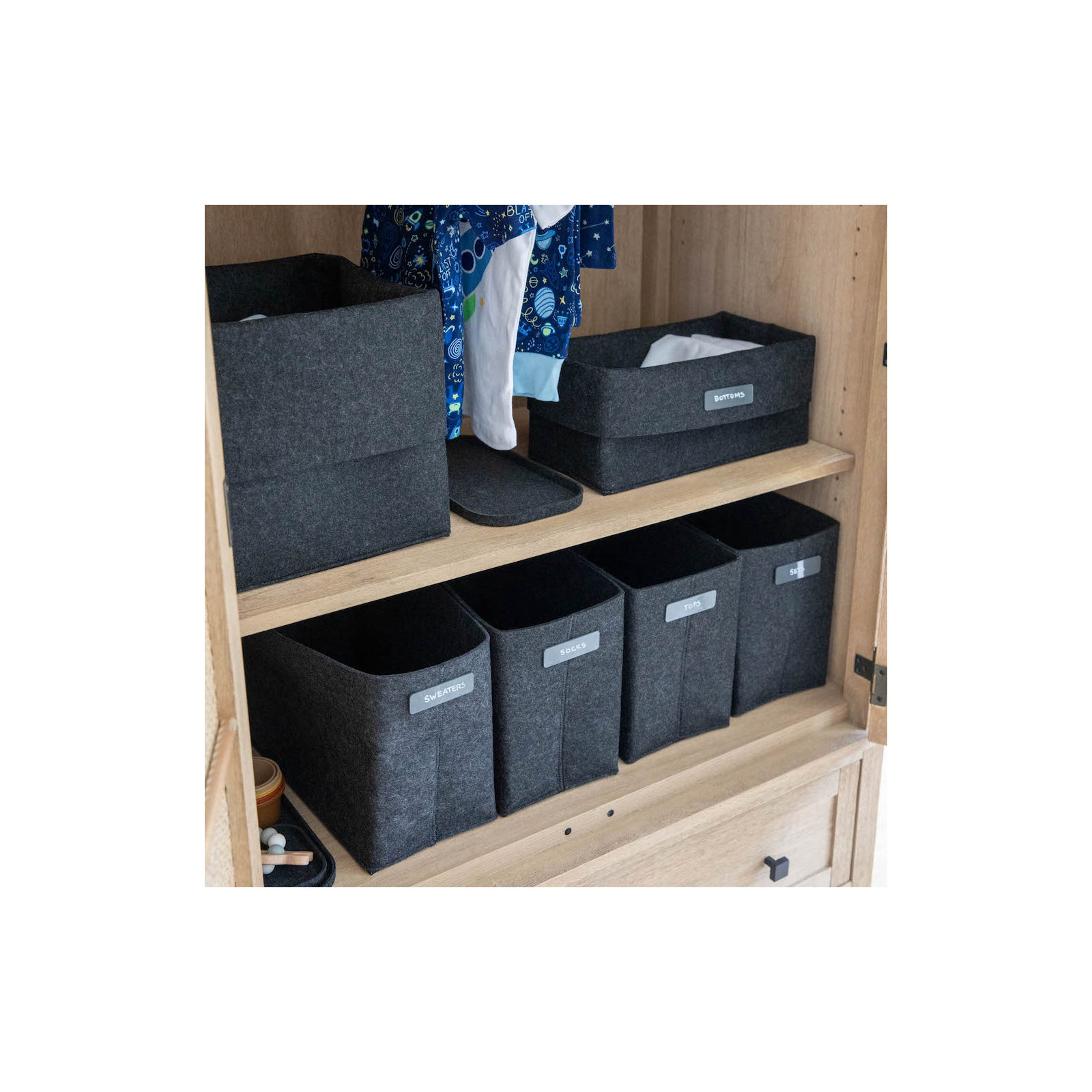 Flex Felt Storage Bin - Small, Black