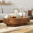 43" Modern Oval Coffee Table With Solid Wooden Veneer-419117346