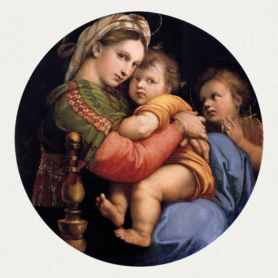 Art sur toile tendue Red Barrel Studio® Raphael Gallery: Madonna della seggiola