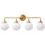 Luminaire de salle de bain à intensité variable avec abat-jour en verre opale lait 5,9 po Romale-336164282-344950977