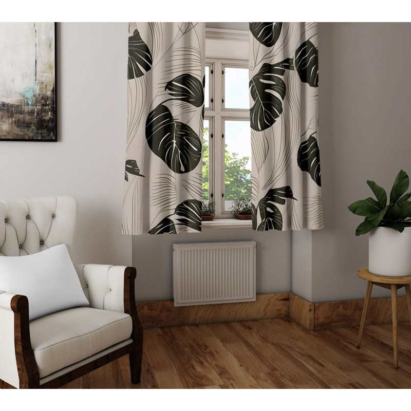 Rideau en polyester Viveca, L 40 po x L 82 po