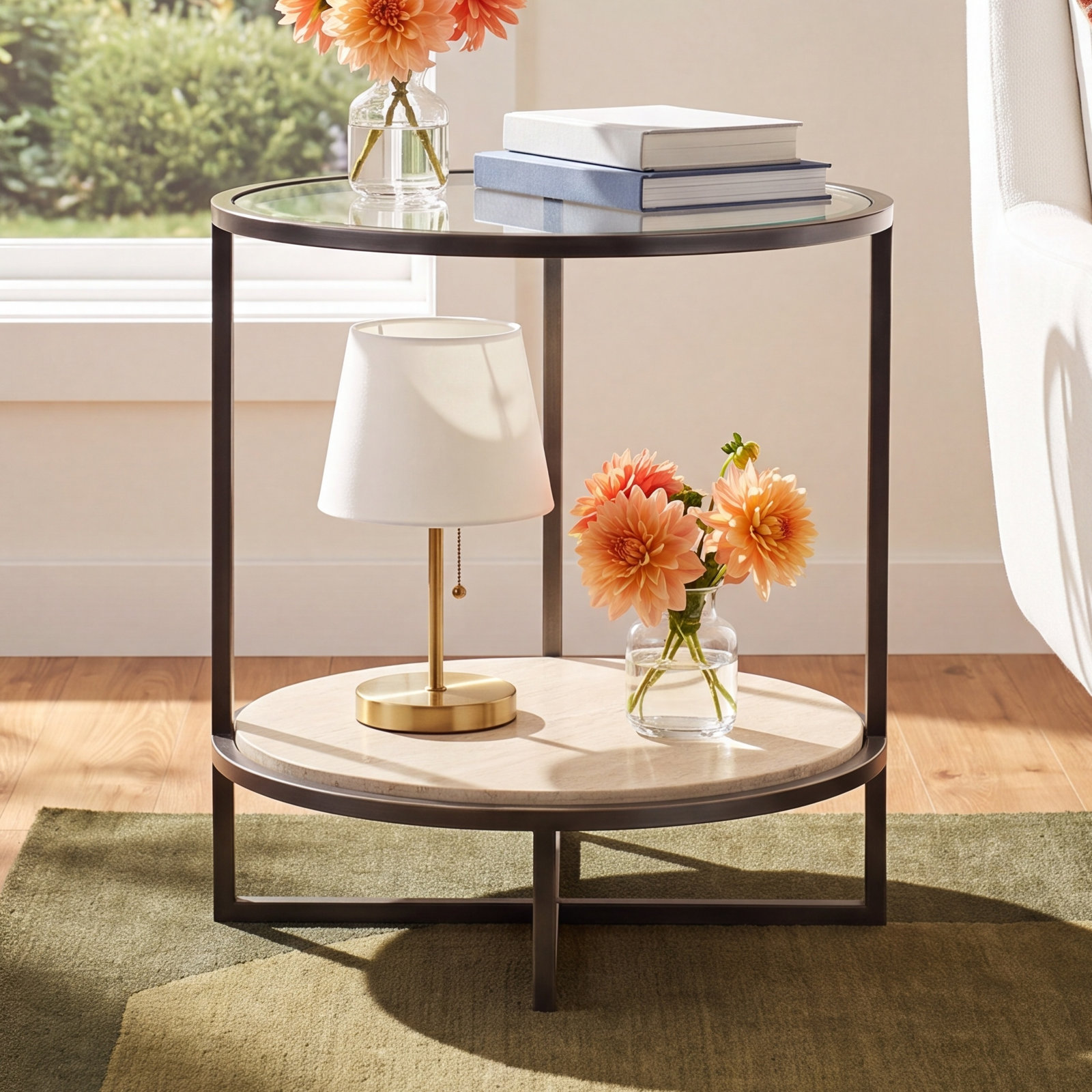 Harlow Glass End Table