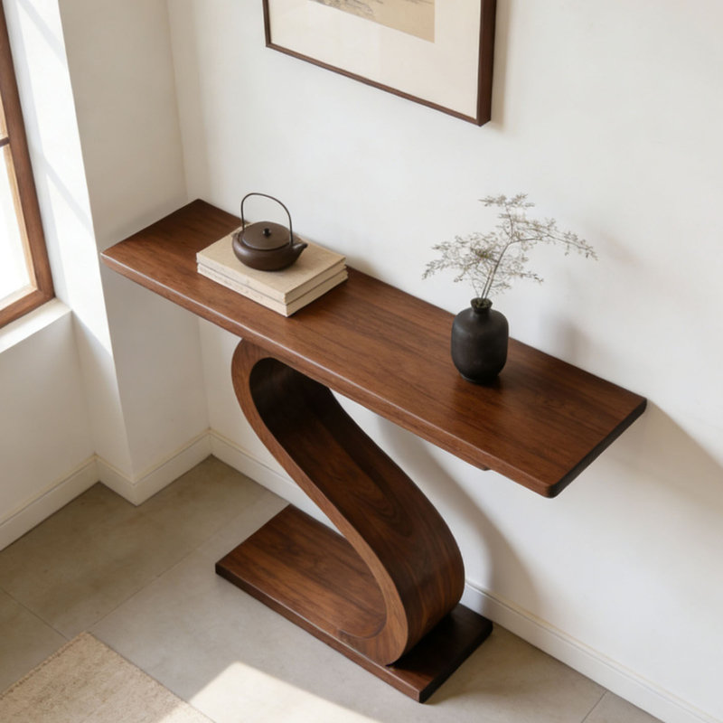 Japanese style simple elegant console table, 39.4" H x 47.2" W x 15.7" D