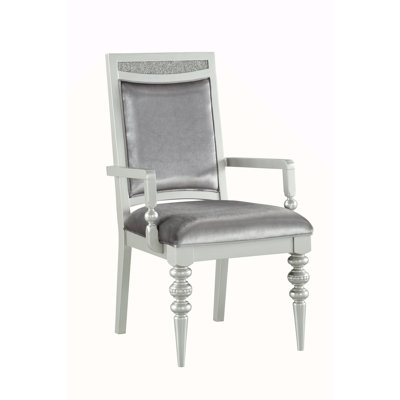 Fauteuil en tissu et finition platine Maverick