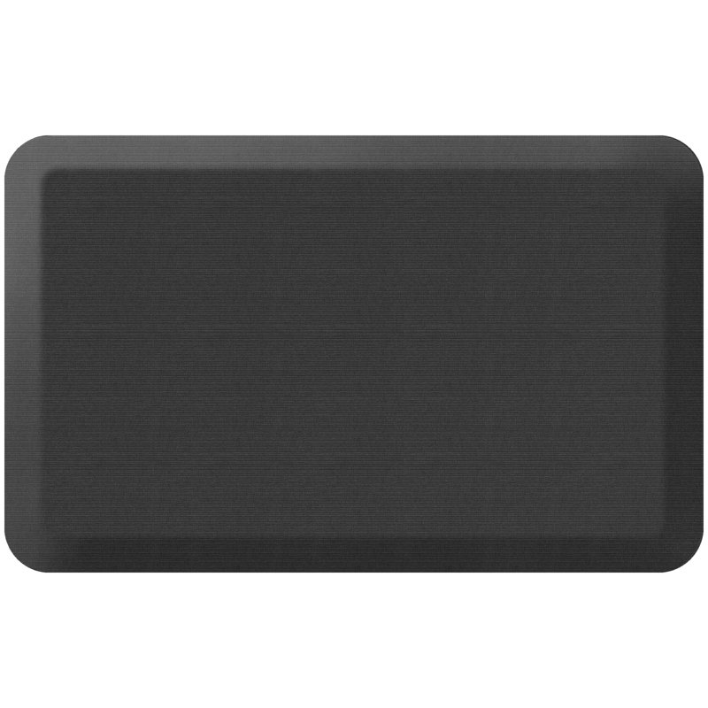 Tapis anti-fatigue designer en toile de ramie confortable, 1 pi 8 po x 2 pi 8 po, Anthracite