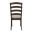 Ensemble de 2 chaises d'appoint à dossier gris et brun rustique