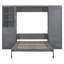 Grand lit escamotable mural avec placard, tiroirs et tablettes-1432964442