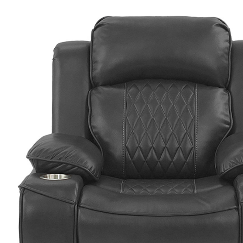 Fauteuil inclinable électrique simple, Gris anthracite