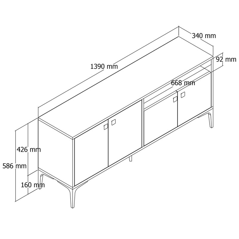 Covedale 160cm Console Table